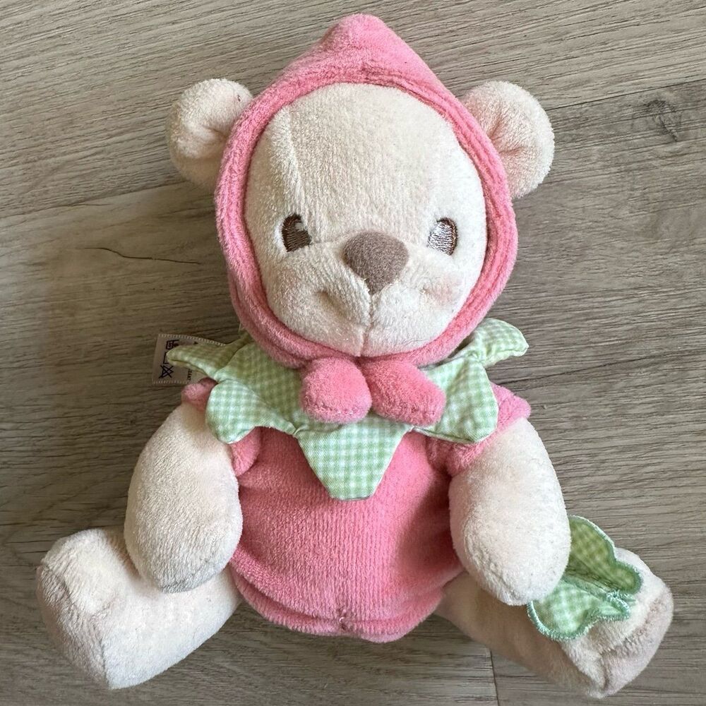 Vintage 2003 Nature Bearries Strawberry Bear Plush Rattle